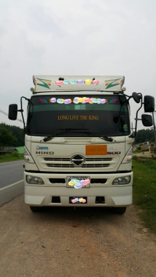 ขายรถบรรทุก 22 ล้อพ่วงแม่ลูกดัมพ์ HINO MEGA 380 แรงม้าปี 2555 ลูกพ่วงสามมิตร 3 เพลา ราคา 2850000