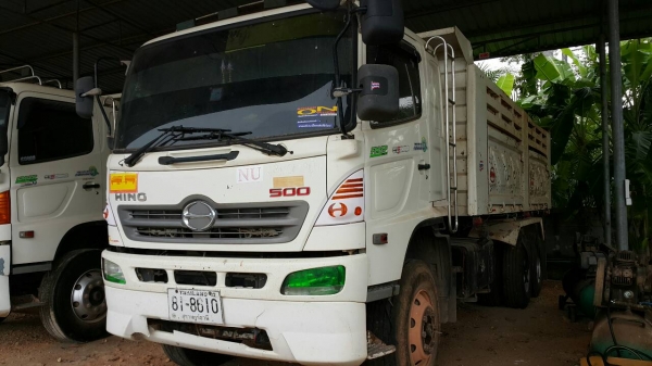 ขายรถบรรทุก 10 ล้อดัมพ์ HINO MEGA 380 แรงม้าปี 2550 มีระบบลากพ่วง ราคา 1800000