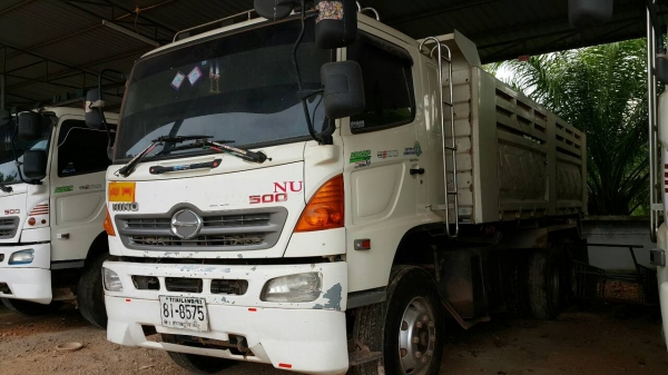 ขายรถบรรทุก 10 ล้อดัมพ์ HINO MEGA 380 แรงม้าปี 2550 มีระบบลากพ่วง ราคา 1800000