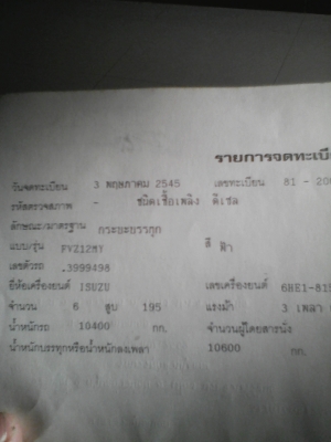 ขาย10ล้อร้อกกี้ 195  2เพลาดั้ม 680000 บาท