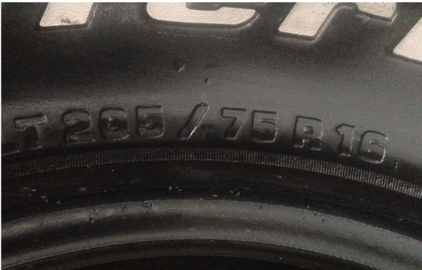 ยาง All BF goodrich 265 75 16 ปี11 พร้อมใช้งาน ราคาไม่แพง