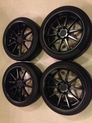 ADV1 ขอบ18 5รู120 หน้า 8.5 นิ้ว ET+30 หลัง 9.5 นิ้ว ET+30 ใส่ Series 3 E36 E46 E90 พร้อมยางปี13