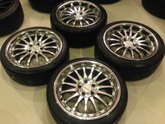 ล้อ18 Carlsson 2/16 5รู112 หน้า 8นิ้ว ET+35 หลัง 9นิ้ว ET+35 ใส่ BENZ W124 W202 W210 CLK SLK ได้เลย