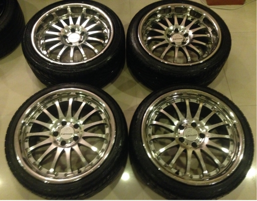 ล้อ18 Carlsson 2/16 5รู112 หน้า 8นิ้ว ET+35 หลัง 9นิ้ว ET+35 ใส่ BENZ W124 W202 W210 CLK SLK ได้เลย
