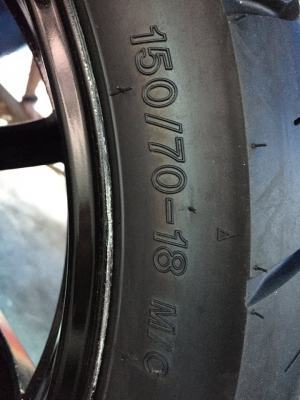 irc rx02 made in japan 150/70/18 ยางใหม่ปี 2015