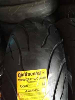 ยางใหม่ Continantal 190/50/17 สวยถูกและนิ่ม ยางใหม่ Continantal 190/50/17 สวยถูกและนิ่ม