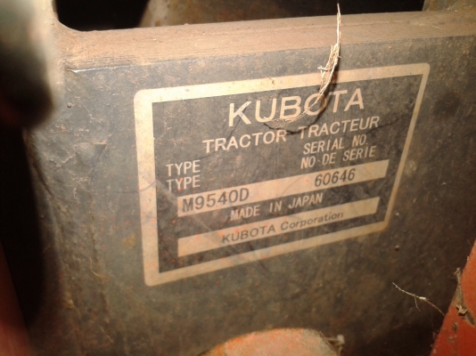 KUBOTA M9540 พร้อมอุปกรณ์ 5ชิ้นแถมหมดเลยครับ