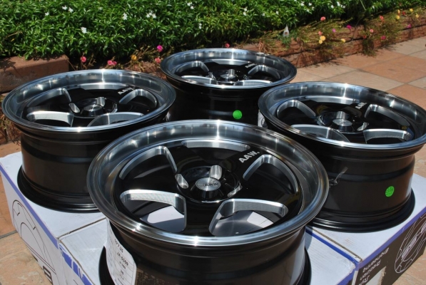ขายล้อ AAW ขอบ15X7.25 +35 4H100 สี GLOSS BLACK/ML/MW