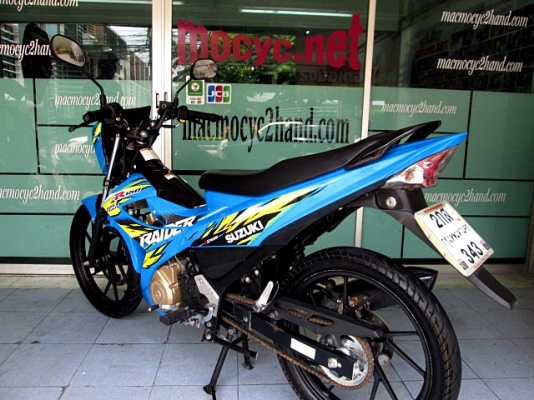 RAIDER 150 สีฟ้าลายใหม่ ยอดนิยม รถเดือน กรกฎาคม ปี 57ไมล์ 6 พันโล เดิมสวย   แถม 3รายการ 40900