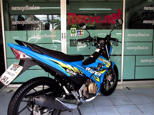 RAIDER 150 สีฟ้าลายใหม่ ยอดนิยม รถเดือน กรกฎาคม ปี 57ไมล์ 6 พันโล เดิมสวย   แถม 3รายการ 40900