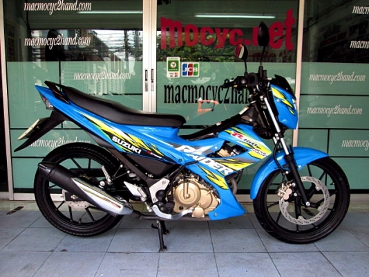 RAIDER 150 สีฟ้าลายใหม่ ยอดนิยม รถเดือน กรกฎาคม ปี 57ไมล์ 6 พันโล เดิมสวย   แถม 3รายการ 40900