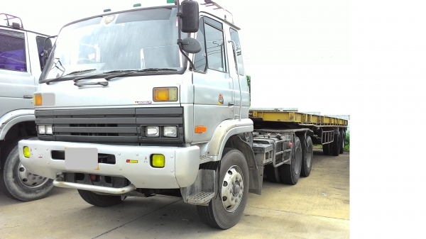 หัวลาก UD 290 แรงCWM430HTพร้อมหาง 2 เพลาพื้นเรียบยาว10เมตร