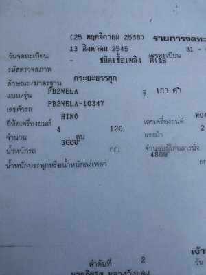 ฮีโน้ FB120 แรง ดั้ม 5 คิว สภาพดีสวยบางเดิมพร้อมใช้ ทะเบียนโอน ฮีโน้ FB120 แรง ดั้ม 5 คิว สภาพดีสวยบางเดิมพร้อมใช้ ทะเบียนโอน