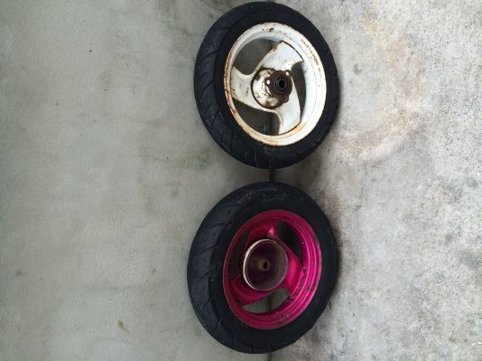 กะทะล้อ10นิ้วดิสหน้าของรถป๊อปยามาฮ่า