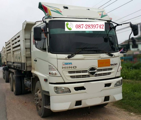 ขายรถพ่วงดัมพ์ แม่-ลูก 22 ล้อ HINO 380 แรงม้า ปี 2555 ไมล์ 105,XXX กม. ขายรถพ่วงดัมพ์ แม่-ลูก 22 ล้อ HINO 380 แรงม้า ปี 2555 ไมล์ 105,XXX กม.