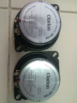 ลำโพงClarion SRT108 4นิ้ว 3ทาง 100W กรวยโพลี มือ2 ญี่ปุ่น