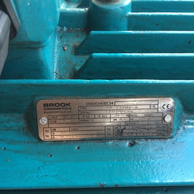 ขายมอเตอร์ฺ Brook  10HP  7.5 Kw  3 Phase