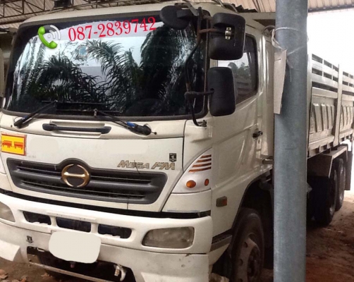 ขายรถดั้มพ์ 10 ล้อ 2 เพลา มีระบบลากจูง HINO MEGA 320 แรงม้า