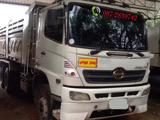 ขายรถดั้มพ์ 10 ล้อ 2 เพลา มีระบบลากจูง HINO MEGA 320 แรงม้า