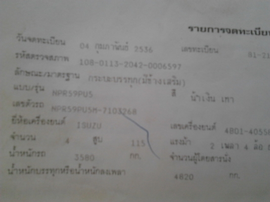ขาย 6ล้อ ช่วงยาว ISUZU 115 ปี36 เครื่อง4BD1 115 แรง แน่น ไม่ไอ ไม่หลวม คัสซีNPR59PU5M สวยเดิมไม่บวมไม่ดาม ช่วงล่างปึ๊ก ยางดี6เส้น ติดFหลังพร้อม กระบะ5ม.คอกเหล็ก วางหัวNPR เกียร์สั้น แอร์พร้อม พร้อมใช้ พร้อมลุยงาน ราคาต่อรองได้ครับ