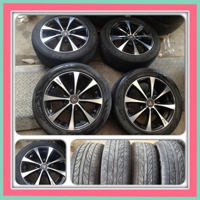 ขายแม็กมือ2 ขอบ 15 EVO2. 4 รู100 +ยางราคา 6500 บาทถูก