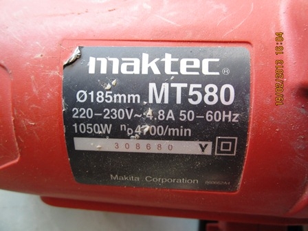 เลื่อยวงเดือน maktec mt580 สภาพใหม่ ราคาถูกมาก เลื่อยวงเดือน maktec mt580 สภาพใหม่ ราคาถูกมาก