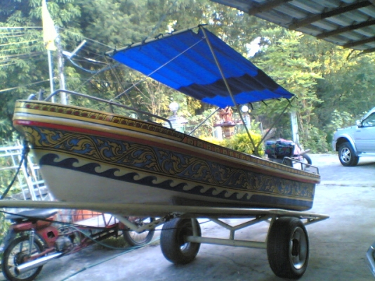 ขายเรือไฟเบอร์เครื่องJLOหางยาวพร้อมเทเลอร์