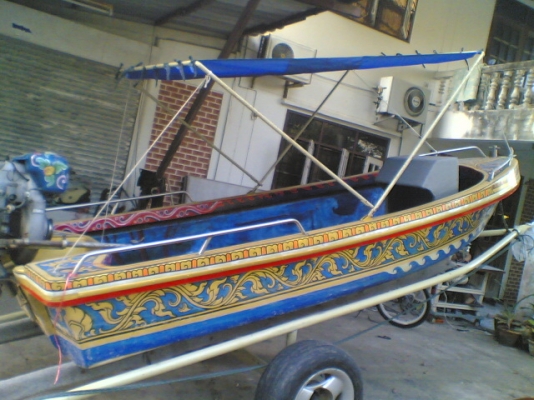 ขายเรือไฟเบอร์เครื่องJLOหางยาวพร้อมเทเลอร์