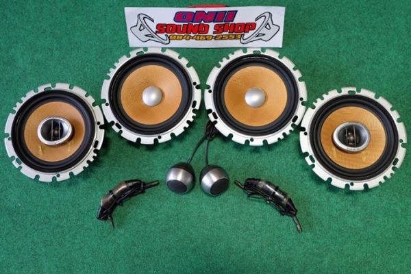 เซ็ทลำโพงกรวยเคฟล่าห์เหลือง Pioneer Carrozzeria ครบเซ็ท ขนาด 6" ตรงรุ่นทุกชิ้น Made in Japan