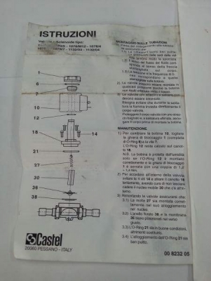 solenoid valve น้ำยา : Castel 1070/4AG solenoid valve น้ำยา : Castel 1070/4AG