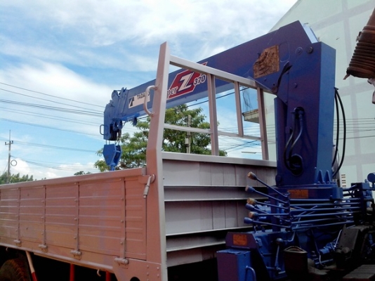 ขายรถบรรทุก 10 ล้อ ติดเครนฮีโน่หัวสิงห์โฮเทคHO7C-T เครื่อง202 แรงม้า เครนทอดาโน 3 ตัน 6 ปลอก 5 ชักท้
