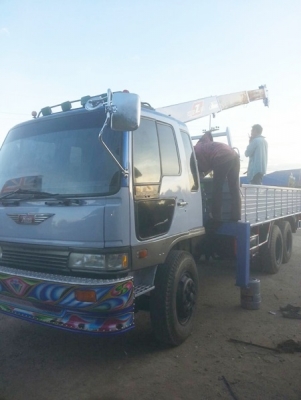 ขายรถบรรทุก 10 ล้อ ติดเครนฮีโน่หัวสิงห์โฮเทคHO7C-T เครื่อง202 แรงม้า เครนทอดาโน 3 ตัน 6 ปลอก 5 ชักท้