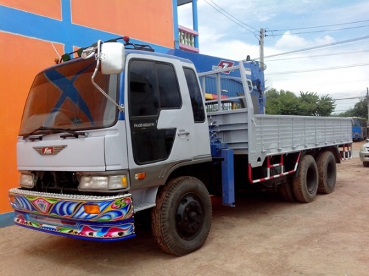 ขายรถบรรทุก 10 ล้อ ติดเครนฮีโน่หัวสิงห์โฮเทคHO7C-T เครื่อง202 แรงม้า เครนทอดาโน 3 ตัน 6 ปลอก 5 ชักท้