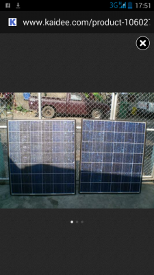 โซล่าเซลล์มือสองยี่ห้อ KYOCERA ญี่ปุ่น 24.9 โวล์ 145 วัตร์