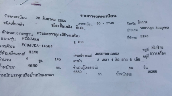 ขายดาวน์ HINO MEGA FC9J ปี 56 กระบะยาว 5.50 เมตร เครื่องเดิม JO5E 145 แรงม้า เกียร์เดิม คัสซีสวยตลอดเส้น ภายในสวย เปลี่ยนสัญญา ส่งต่อได้เลยครับ