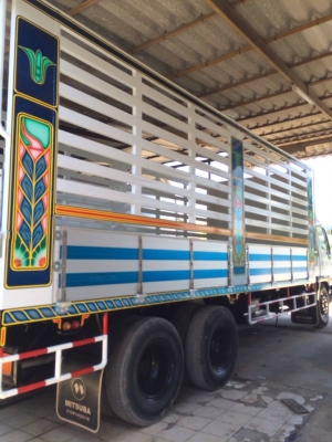 10ล้อเพลาเดียว เครื่อง 195 ยาว 7.10 คอกมิเนียมสามมิตร รถห้างแท้ พร้อมใช้งาน ราคาคุยได้