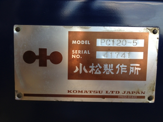 KOMATSU PC120-5 สภาพสวยมากๆ ใช้งานแค่ 4222 ชม.หากต้องการรูปเพิ่มเติมติดต่อได้ครับ สนใจติดต่อโดยตรง 081-4283210