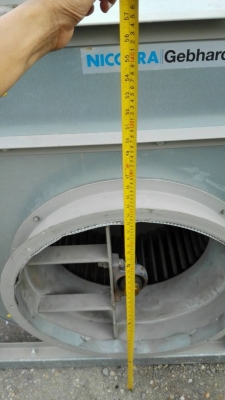 ======== Sold Out!! ======== โบวเวอร์ NICOTRA ตัวใหญ่ ใบพัด 30" สูง 140 cm. 5 HP. 380V. สภาพใหม่คล้ายป้ายแดง!! โทร 089-2499-123 นครปฐม