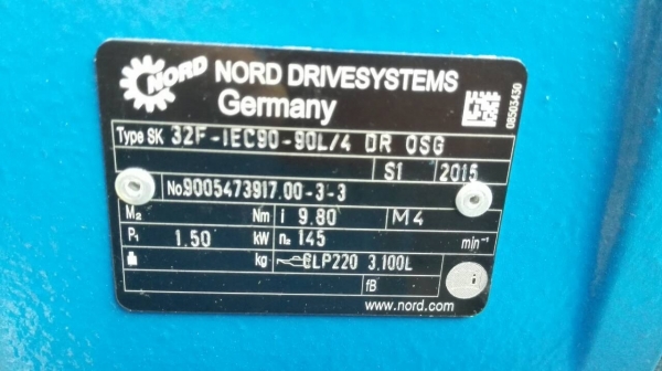 ======= Sold Out!! ======== มอเตอร์เกียร์หน้าแปลน NORD Germany 2 HP. 380 V. อัตราทด 1:10 ของใหม่แกะลัง!! มี 3 ตัว..089-2499-123 นครปฐม