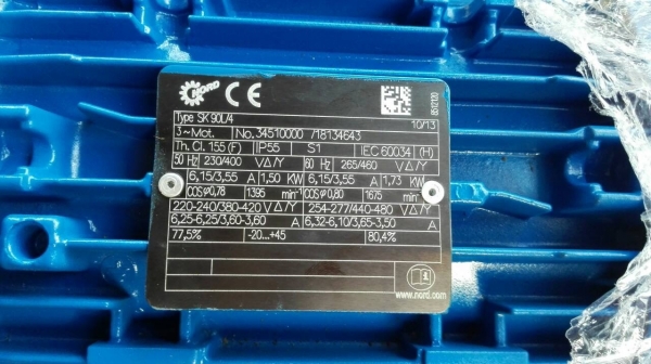 ======= Sold Out!! ======== มอเตอร์เกียร์หน้าแปลน NORD Germany 2 HP. 380 V. อัตราทด 1:10 ของใหม่แกะลัง!! มี 3 ตัว..089-2499-123 นครปฐม