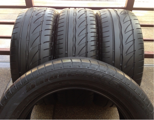 ยาง Bridgestone Adrenalin RE002 205 55 16 สิ้นปี11 พร้อมใช้งาน ไม่มีปะ