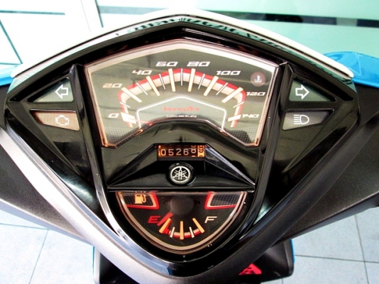 MIO 125 i สีฟ้าดำ ลาย MX ตัวท๊อป ล้อแมกซ์ รถเดือน กรกฏาคม ปี 57 ไมล์ 5 พันโล  แถม 3 รายการ 32900