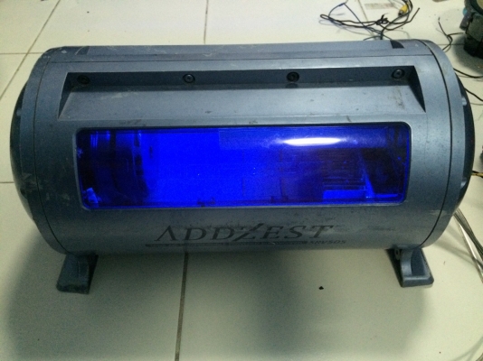 Sub Basuga ADDZEST SRV505 120W  มีไฟนีออนสีในตัวปรับให้ค้างหรือตามจังหวะเสียงเบส รีโมทมีไฟสีฟ้า Made in Japan มือ2 ญี่ปุ่น