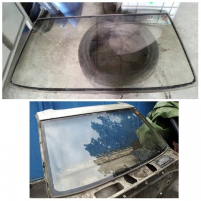 แผ่นกระจกบังลมหน้า Terrano I  นิรภัยสองชั้น เนื้อกระจกสีชานอกแท้