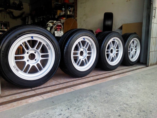 แม็กใหม่แกะกล่อง RPF1 15x7 off+32 งานKK รัดยาง Yokohama db 195/55/15 ปลายปี12