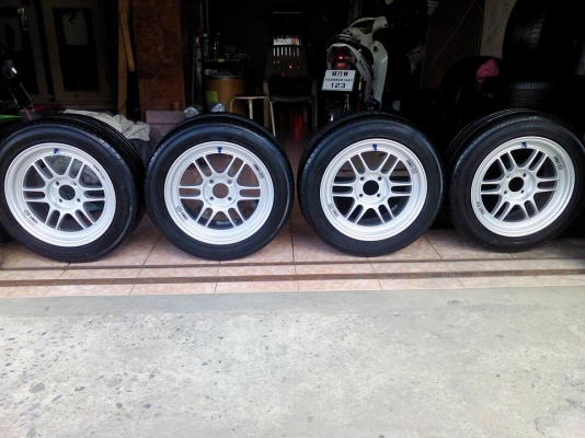 แม็กใหม่แกะกล่อง RPF1 15x7 off+32 งานKK รัดยาง Yokohama db 195/55/15 ปลายปี12