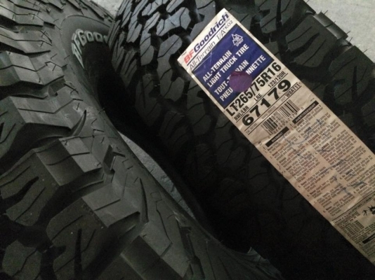 BF Goodrich All-Terrain ขนาด 265 70 r16 ใหม่ 7000/เส้น