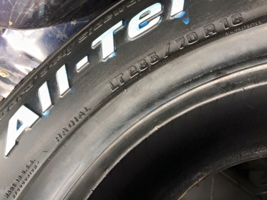 BF Goodrich All-Terrain ขนาด 265 70 r16 ใหม่ 7000/เส้น