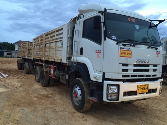 ขายรถบรรทุก 22 ล้อพ่วงแม่ลูกดัมพ์ ISUZU DECA 360 แรงม้าปี 2556 ลูกพ่วง 3 เพลาดัมพ์ ราคา 2400000