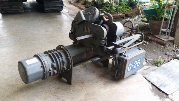 นำเข้าจากญี่ปุ่น รอกสลิงเก่าญี่ปุ่น  HITACHI รุ่น G-26  ขนาด 1 ตัน  สภาพสวยพร้อมใช้งาน